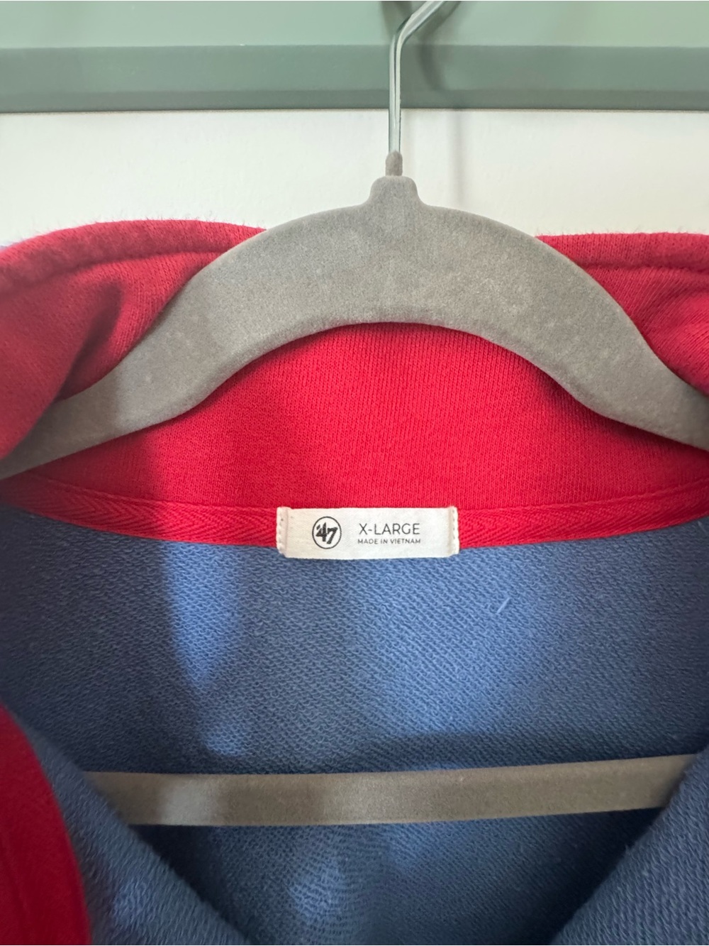 47 Brand Blue Philadelphia Phillies 3/4 zip Pullover - Picture 3 of 4